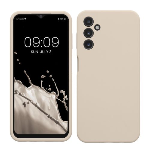 Etui Kwmobile do Samsung Galaxy A14 5G, kremowe, silikonowe, KWM000018GD046C