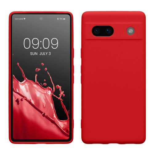 Etui Kwmobile do Google Pixel 7a, czerwone, silikonowe, KWM000019YF034C