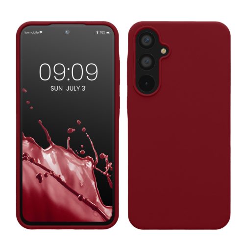 Etui Kwmobile do Samsung Galaxy A55 5G, czerwone, silikonowe, KWM000021ME023C