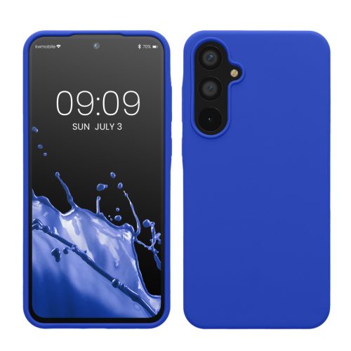 Etui Kwmobile do Samsung Galaxy A55 5G, niebieskie, silikonowe, KWM000021ME026C