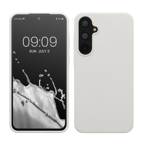 Etui Kwmobile do Samsung Galaxy A55 5G, białe, silikonowe, KWM000021ME030C