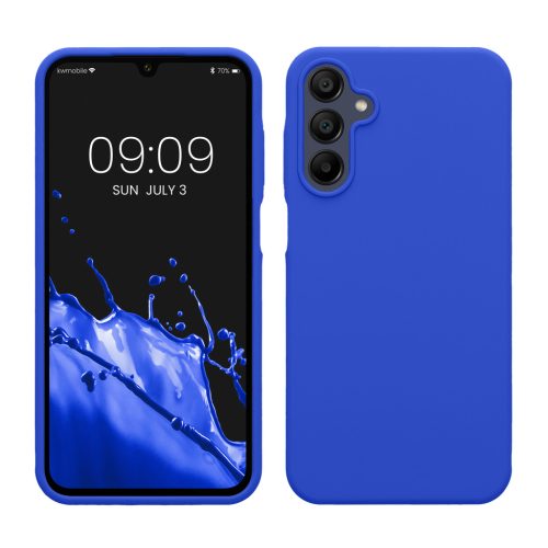 Etui Kwmobile do Samsung Galaxy A15 5G, niebieskie, silikonowe, KWM000021MF022C