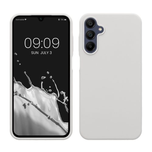 Etui Kwmobile do Samsung Galaxy A15 5G, białe, silikonowe, KWM000021MF026C