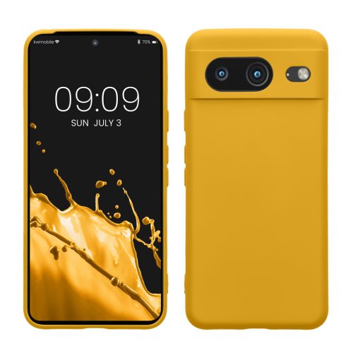 Etui Kwmobile do Google Pixel 8, żółte, silikonowe, KWM0000208L019C