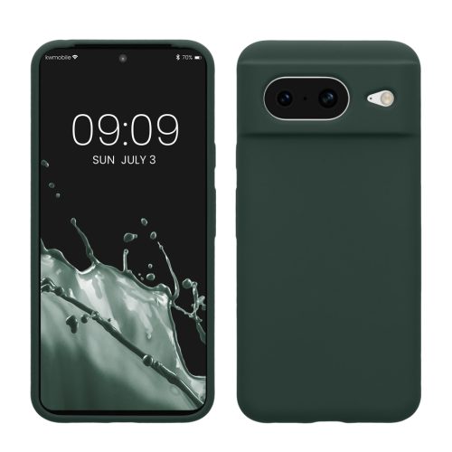 Etui Kwmobile do Google Pixel 8, ciemnozielone, silikonowe, KWM000020JF028C