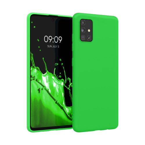 Etui Kwmobile do Samsung Galaxy A51, zielone, silikonowe, KWM000010YZ055C