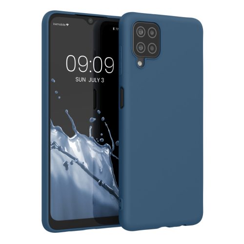 Etui Kwmobile do Samsung Galaxy A12, niebieskie, silikonowe, KWM000012BL062C