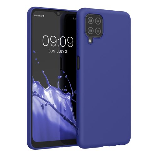 Etui Kwmobile do Samsung Galaxy A12, niebieskie, silikonowe, KWM000012BL065C