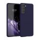Etui Kwmobile do Samsung Galaxy S21, ciemnoniebieskie, silikonowe, KWM000012BS046C