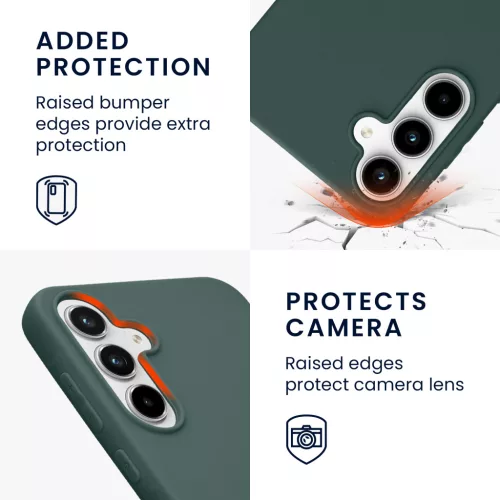 Etui Kwmobile do Samsung Galaxy A55 5G, zielone, silikonowe, KWM000021MG016C