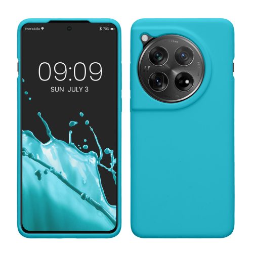 Etui Kwmobile do OnePlus 12, jasnoniebieskie, silikonowe, KWM000022QC006C
