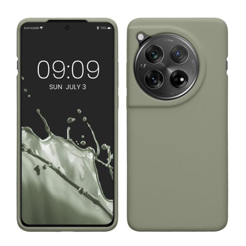 Etui Kwmobile do OnePlus 12, jasnozielone, silikonowe, KWM000022QC007C
