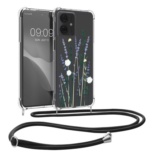 Etui Kwmobile ze smyczą do Motorola Moto G64, wielokolorowe, silikonowe, KWM000022SV002C