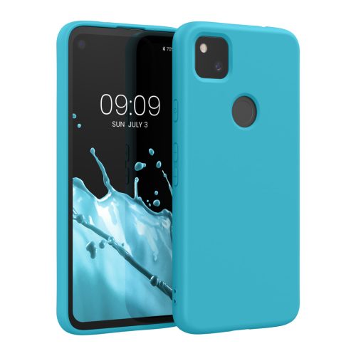 Etui Kwmobile do Google Pixel 4a, jasnoniebieskie, silikonowe, KWM000011JE046C