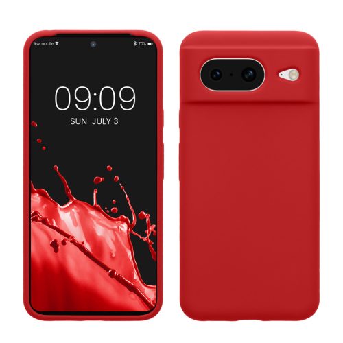 Etui Kwmobile do Google Pixel 8, czerwone, silikonowe, KWM000020JF032C
