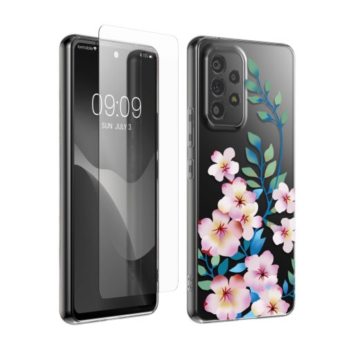 Zestaw etui i folii ochronnych Kwmobile do Samsung Galaxy A53 5G, wielokolorowy, silikon/szkło hartowane, KWM000021SF001C
