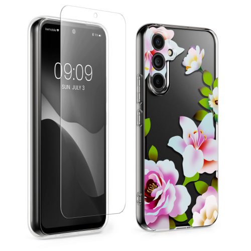 Zestaw etui i folii ochronnych Kwmobile do Samsung Galaxy A54 5G, wielokolorowy, silikon/szkło hartowane, KWM000021SG003C