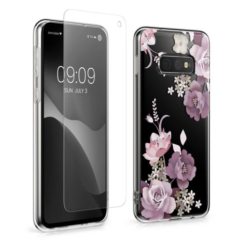 Zestaw etui i folii ochronnej Kwmobile do Samsung Galaxy S10e, wielokolorowy, silikon/szkło hartowane, KWM000021SI001C