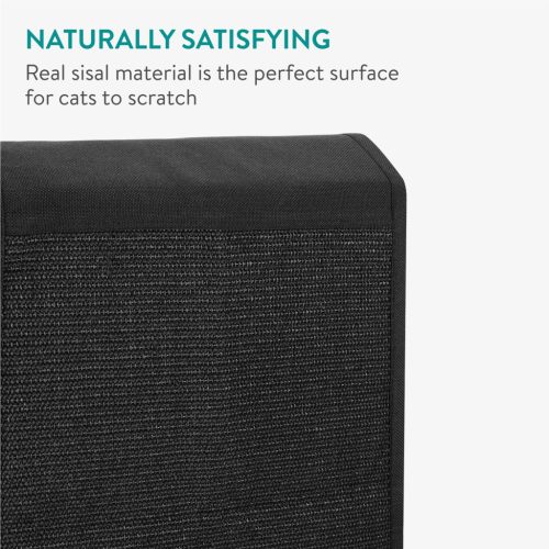 Protectie canapea pentru zgarieturi pisici Navaris, negru, sisal, 128x45x1 cm, NAV000008YD005C