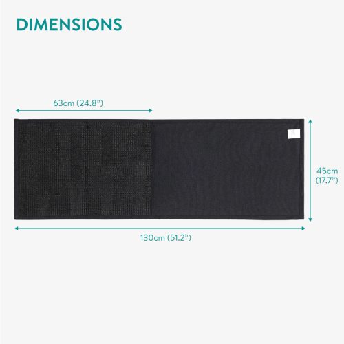 Protectie canapea pentru zgarieturi pisici Navaris, negru, sisal, 128x45x1 cm, NAV000008YD005C