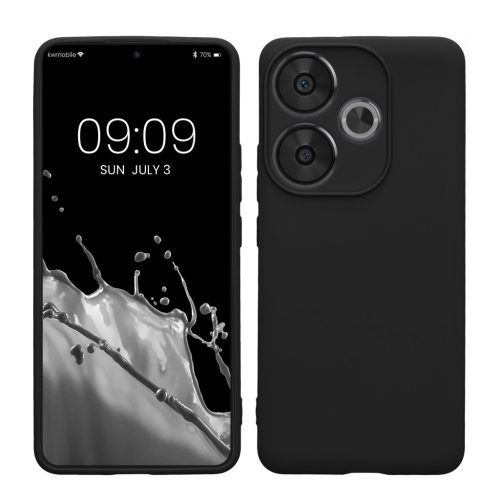 Etui Kwmobile do Poco F6, czarne, silikonowe, KWM000020OW001C