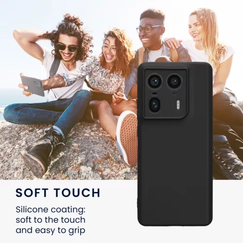 Etui Kwmobile do Motorola Edge 50 Ultra, czarne, silikonowe, KWM000022SW001C