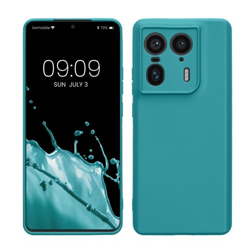 Etui Kwmobile do Motorola Edge 50 Ultra, niebieskie, silikonowe, KWM000022SW002C
