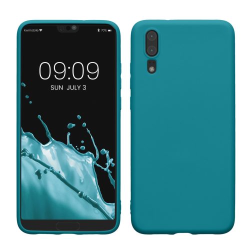 Etui Kwmobile do Huawei P20, niebieskie, silikonowe, KWM000008PX017C