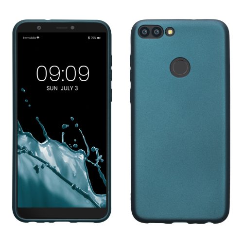 Etui Kwmobile do Huawei Enjoy 7s/P Smart (2017), niebieskie, silikonowe, KWM000008SM005C
