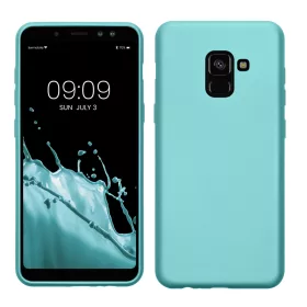   Etui Kwmobile do Samsung Galaxy A8 (2018), jasnozielone, silikonowe, KWM0000093L014C