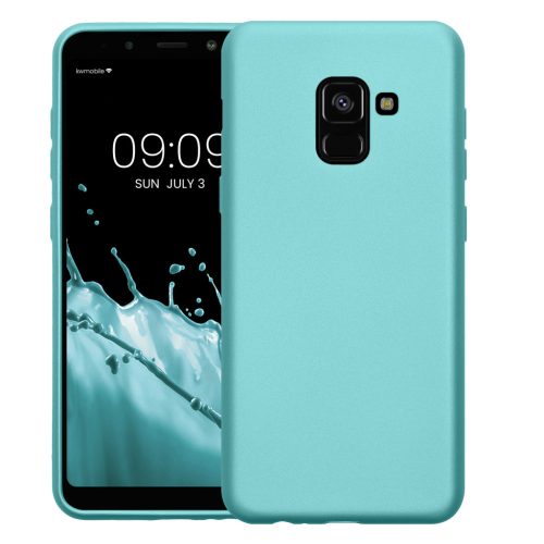 Etui Kwmobile do Samsung Galaxy A8 (2018), jasnozielone, silikonowe, KWM0000093L014C