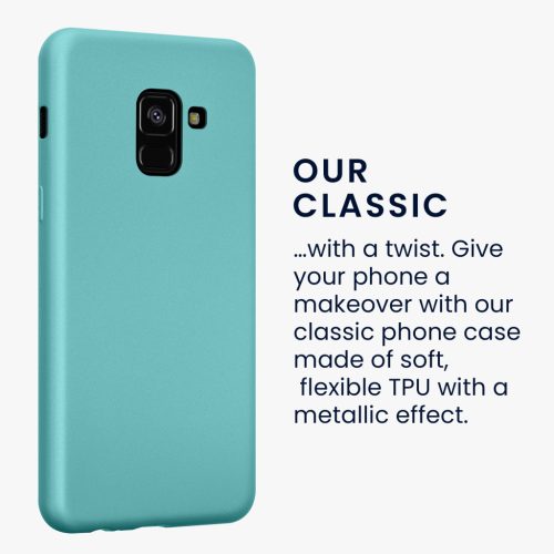 Etui Kwmobile do Samsung Galaxy A8 (2018), jasnozielone, silikonowe, KWM0000093L014C