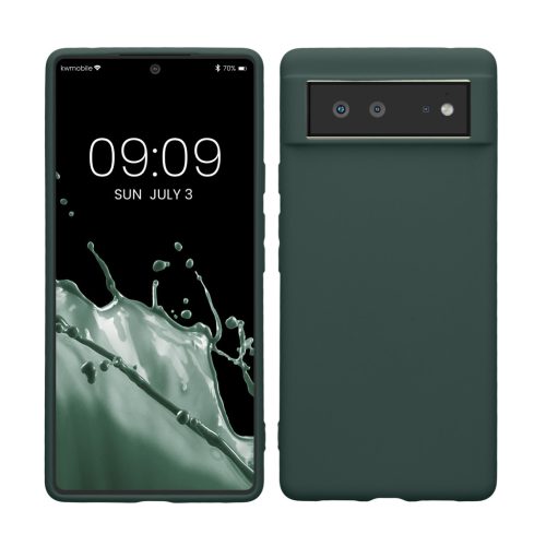 Etui Kwmobile do Google Pixel 6, ciemnozielone, silikonowe, KWM000013DV048C