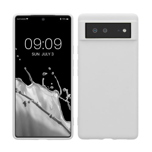 Etui Kwmobile do Google Pixel 6, białe, silikonowe, KWM000013DV049C
