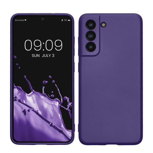 Etui Kwmobile do Samsung Galaxy S21 FE, niebieskie, silikonowe, KWM000013FE017C