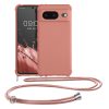 Etui Kwmobile ze smyczą do Google Pixel 8, różowe, silikonowe, KWM0000208T007C