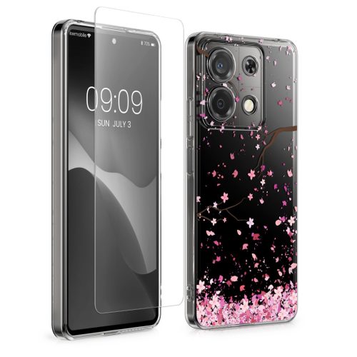 Zestaw etui i folii ochronnej Kwmobile do Xiaomi Redmi Note 13, wielokolorowy, silikon/szkło hartowane, KWM000020OZ002C