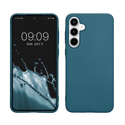 Etui Kwmobile do Samsung Galaxy A35, niebieskie, silikonowe, KWM000021PC010C