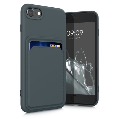 Etui Kwmobile do Apple iPhone SE (2022)/iPhone SE (2020)/iPhone 8, ciemnozielone, silikonowe, KWM0000134I019C
