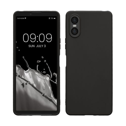 Etui Kwmobile do Sony Xperia 10 VI, czarne, silikonowe, KWM000021TP001C