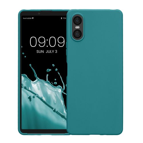 Etui Kwmobile do Sony Xperia 10 VI, niebieskie, silikonowe, KWM000021TP003C