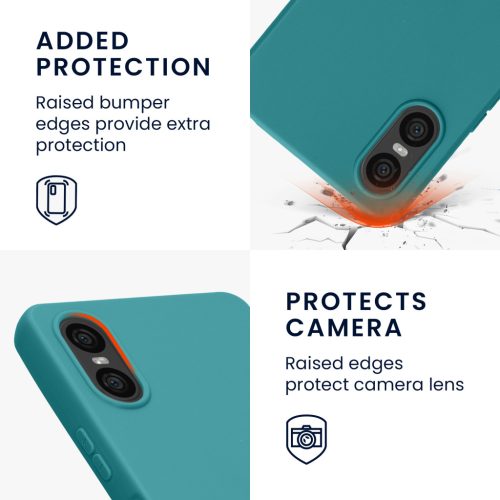 Etui Kwmobile do Sony Xperia 10 VI, niebieskie, silikonowe, KWM000021TP003C