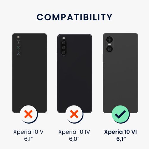 Etui Kwmobile do Sony Xperia 10 VI, niebieskie, silikonowe, KWM000021TP003C