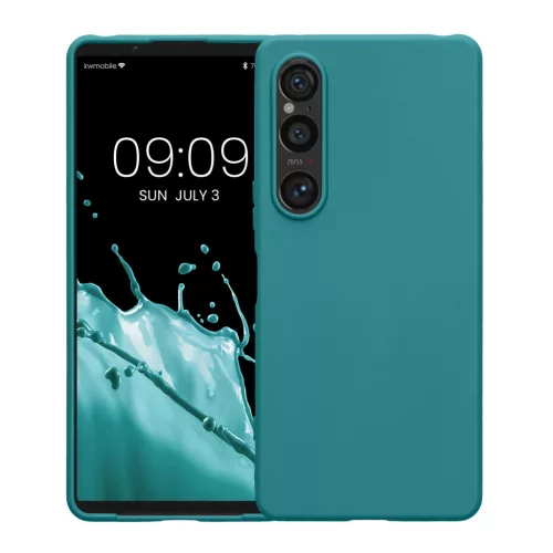 Etui Kwmobile do Sony Xperia 1 VI, niebieskie, silikonowe, KWM000021TR003C