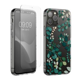   Zestaw etui i folii ochronnej Kwmobile do Apple iPhone 12/iPhone 12 Pro, wielokolorowy, silikon/szkło hartowane, KWM000022TI002C