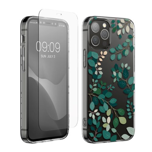 Zestaw etui i folii ochronnej Kwmobile do Apple iPhone 12/iPhone 12 Pro, wielokolorowy, silikon/szkło hartowane, KWM000022TI002C