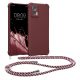 Etui Kwmobile ze smyczą do Motorola Edge 30 Neo, fioletowe, silikonowe, KWM0000199S003C