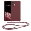 Etui Kwmobile ze smyczą do Motorola Edge 30 Neo, fioletowe, silikonowe, KWM0000199S003C