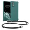 Etui Kwmobile ze smyczą do Motorola Edge 30 Neo, zielone, silikonowe, KWM0000199S005C