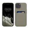 Etui Kwmobile do Apple iPhone 15, szare, silikonowe, KWM000020EM011C